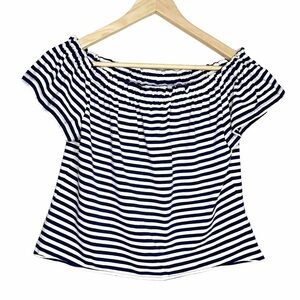 Vineyard Vines Striped Off The Shoulder Top Sz S